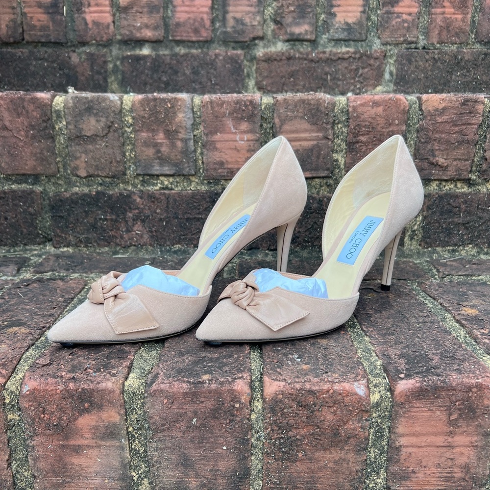 GORGEOUS Ballet Pink Jimmy Choo Suede Twinkle d’Orsay Pumps